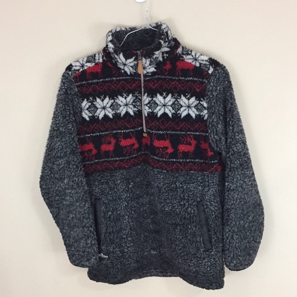 Simply Southern Fuzzy Quarter Zip Pull over Jacket Size Small - Picture 1 of 12